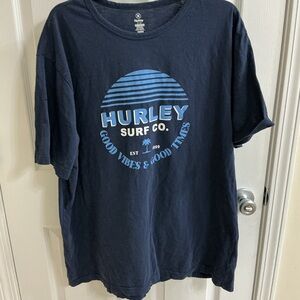 Hurley Men's Dark Blue Surf Graphic Tee